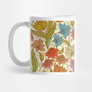 Colorful floral outline pattern Mug